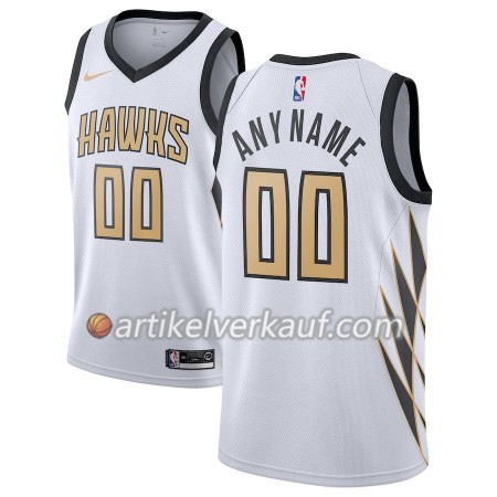 NBA Atlanta Hawks Trikot 2018-19 Nike City Edition Weiß Personalisierung Swingman - Herren